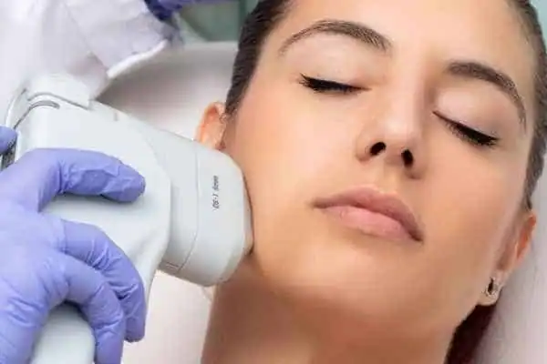Image of woman having HIFU Newark-on-Trent treatment